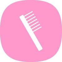 Comb Glyph Curve Icon Design vector