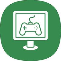 Gaming Glyph Curve Icon Design vector