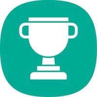 Trophy Glyph Curve Icon Design vector