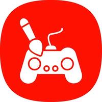 Controller Glyph Curve Icon Design vector