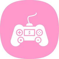 Gaming Console Glyph Curve Icon Design vector