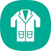 Lab Coat Glyph Curve Icon Design vector