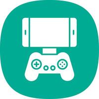 Mobile Game Glyph Curve Icon Design vector