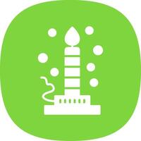 Bunsen Burner Glyph Curve Icon Design vector