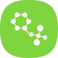 Molecules Glyph Curve Icon Design vector