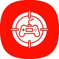 Shooting Game Glyph Curve Icon Design vector