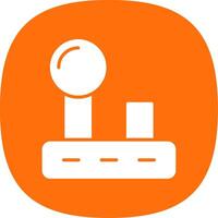 Joystick Glyph Curve Icon Design vector