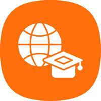 Internet Glyph Curve Icon Design vector