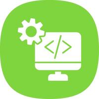Development Glyph Curve Icon Design vector