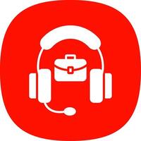 Support Glyph Curve Icon Design vector