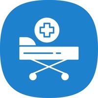 Stretcher Glyph Curve Icon Design vector