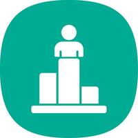 Ranking Glyph Curve Icon Design vector