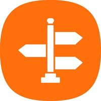 Sign Glyph Curve Icon Design vector