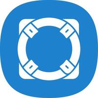 Life Ring Glyph Curve Icon Design vector