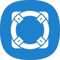 Life Ring Glyph Curve Icon Design vector