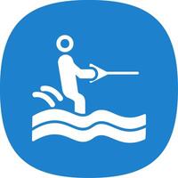 Surfing Glyph Curve Icon Design vector