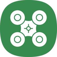 Drone Glyph Curve Icon Design vector