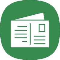 Postcard Glyph Curve Icon Design vector
