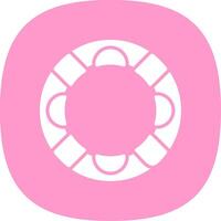 Rubber Ring Glyph Curve Icon Design vector