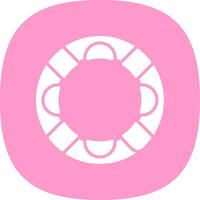 Rubber Ring Glyph Curve Icon Design vector