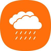 lloviendo glifo curva icono diseño vector