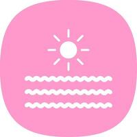 Waves Glyph Curve Icon Design vector