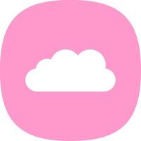 Cloud Glyph Curve Icon Design vector