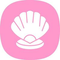Shell Glyph Curve Icon Design vector