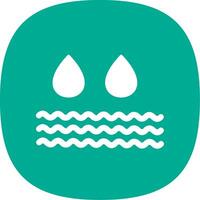 Water Glyph Curve Icon Design vector