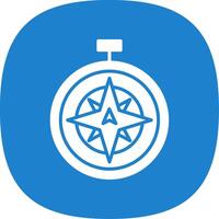 North Glyph Curve Icon Design vector