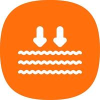 Arrows Glyph Curve Icon Design vector