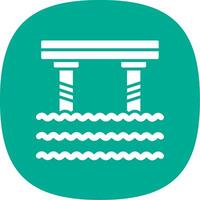 Bridge Glyph Curve Icon Design vector