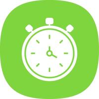 Stopwatch Glyph Curve Icon Design vector