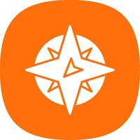 S West Glyph Curve Icon Design vector