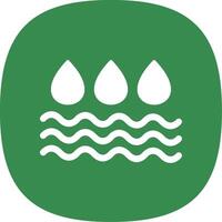 Water Glyph Curve Icon Design vector
