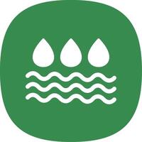 Water Glyph Curve Icon Design vector