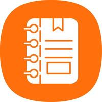 Note Glyph Curve Icon Design vector