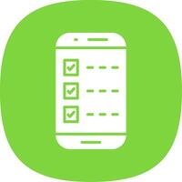 Smartphone Glyph Curve Icon Design vector