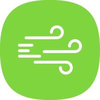 Windy Glyph Curve Icon Design vector