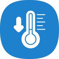 Thermometer Glyph Curve Icon Design vector