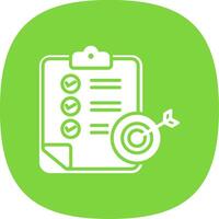 Goals Glyph Curve Icon Design vector