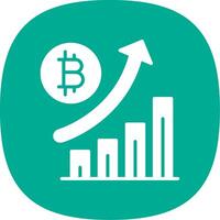 Increase Sales Glyph Curve Icon Design vector