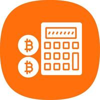 Calculator Calculator Glyph Curve Icon Design vector