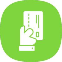 Payment Card Glyph Curve Icon Design vector
