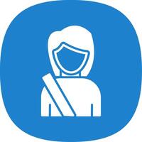 Passenger Glyph Curve Icon Design vector