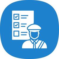 Customs Clearance Glyph Curve Icon Design vector