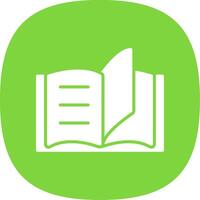 Reading Glyph Curve Icon Design vector
