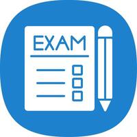 Exams Glyph Curve Icon Design vector