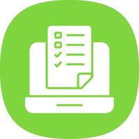 OnLine Circle Multi Circle Testing Glyph Curve Icon Design vector