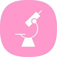 Microscope Glyph Curve Icon Design vector